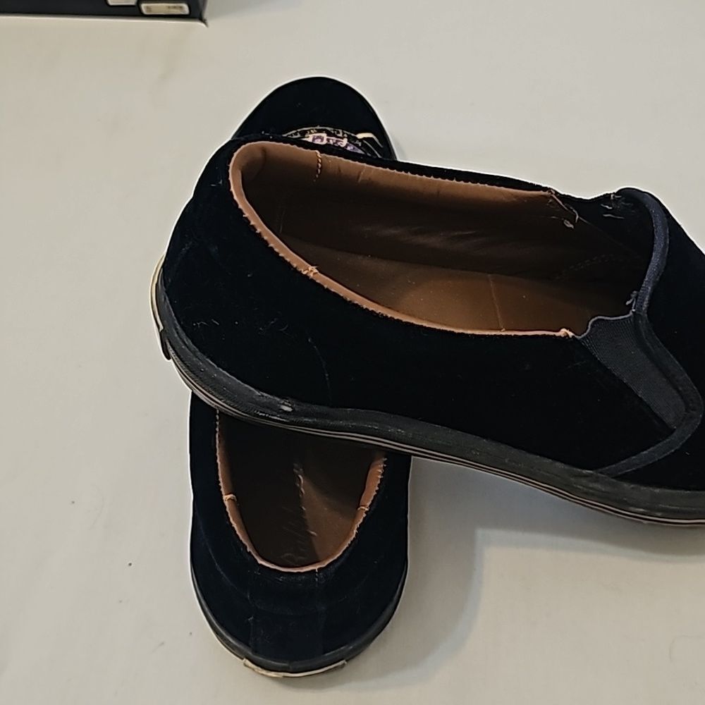 COPY - Ralph Lauren Dracing Navy Velvet men's shoes size 8.5D - Picture 4 of 8
